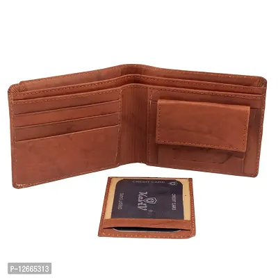 Kevivreg; Genuine Leather Wallet for Men / Men's Wallets (Brown)-thumb4