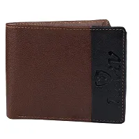 Kevivreg; Genuine Leather Wallet for Men (Tan)-thumb1