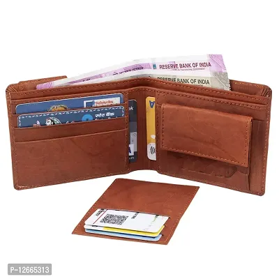 Kevivreg; Genuine Leather Wallet for Men / Men's Wallets (Brown)-thumb3