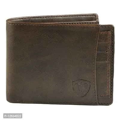 Keviv? Genuine Leather Wallet for Men EXTRANAL Card Holder Wallet (Brown)-thumb0