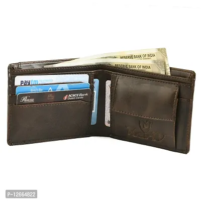 Keviv? Genuine Leather Wallet for Men EXTRANAL Card Holder Wallet (Brown)-thumb3