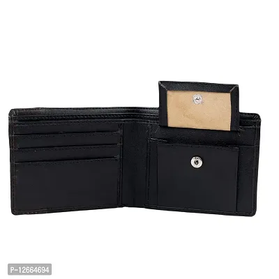 Keviv? Genuine Leather Wallet for Men (Black)-thumb5