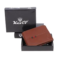 Keviv? Genuine Leather Wallet for Men (GW118-A) (Tan)-thumb4