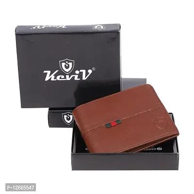 Keviv? Genuine Leather Wallet for Men (GW118-A) (Tan)-thumb5