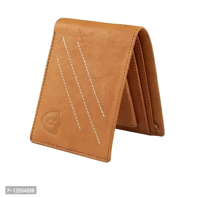 Keviv? Men's Genuine Leather Wallet / Purse (Tan)-thumb0