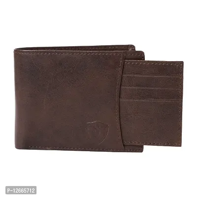 Kevivreg; Genuine Leather Wallet for Men (GW120-A) (Brown)