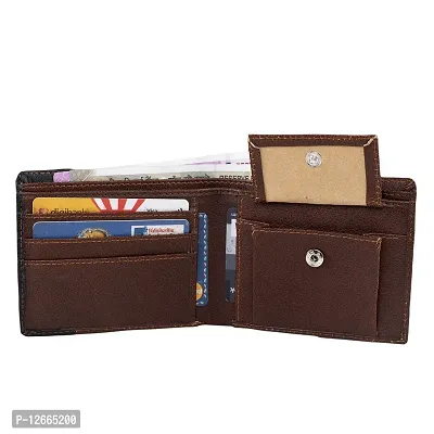 Kevivreg; Genuine Leather Wallet for Men (Tan)-thumb4