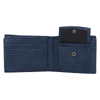 Kevivreg; Genuine Leather Wallet for Men (GW120-A) (Blue)-thumb3