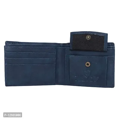 Kevivreg; Genuine Leather Wallet for Men (GW120-A) (Blue)-thumb4