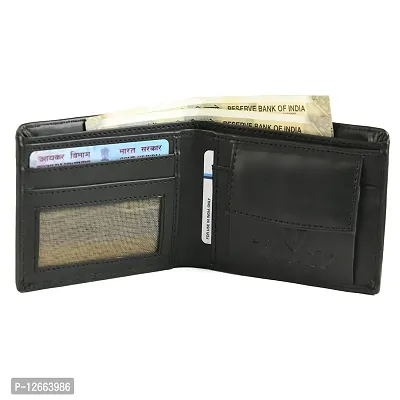 Kevivreg; Genuine Leather Wallet for Men || Men's Wallet || (Black)-thumb2