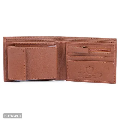 Kevivreg; Artifical Leather Wallet for Men/Men's Wallet (Tan)-thumb3