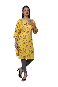 Great Choice Women's Floral Print Crepe, Silk Maternity Straight Feeding Kurti?-thumb2