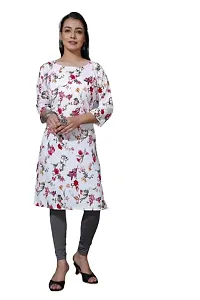 Great Choice Women's Floral Print Crepe, Silk Maternity Straight Feeding Kurti?-thumb1