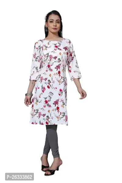 Great Choice Women's Floral Print Crepe, Silk Maternity Straight Feeding Kurti?-thumb5