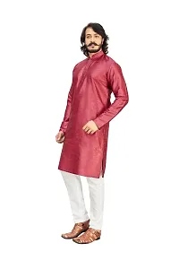 Great Choice Men's Silk Ethnic Festival Wear Kurta (Maroon); Size: Large - keri_010-thumb2