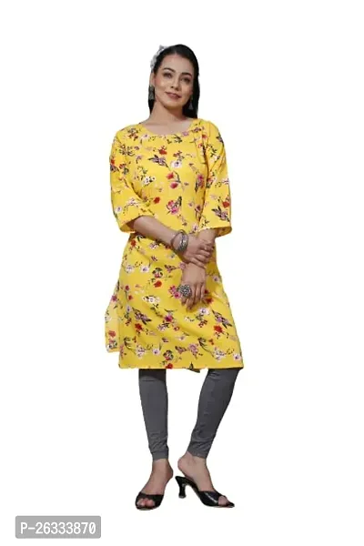 Great Choice Women's Floral Print Crepe, Silk Maternity Straight Feeding Kurti?-thumb5