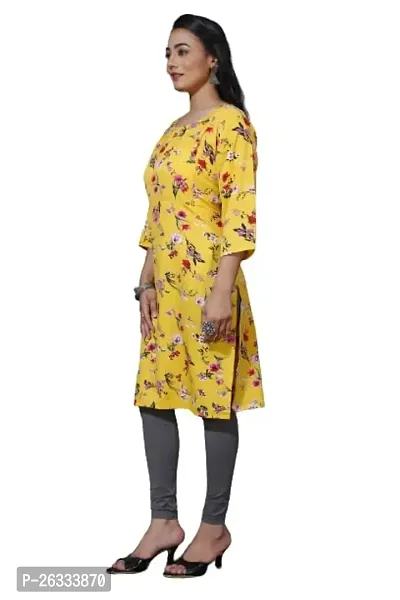 Great Choice Women's Floral Print Crepe, Silk Maternity Straight Feeding Kurti?-thumb4