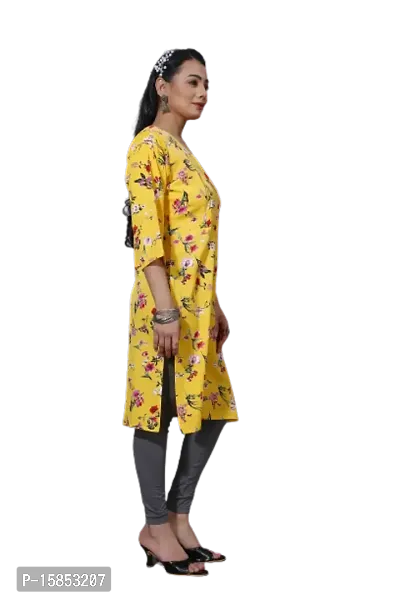 Floral printed Womens Feeding Crepe Kurti-thumb2