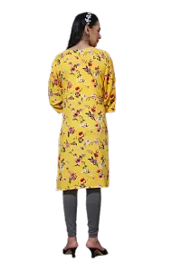 Floral printed Womens Feeding Crepe Kurti-thumb3