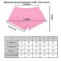 TUSI Women & Girl's Regular Viscose Printed Cotton Shorts (S, Pink)-thumb2