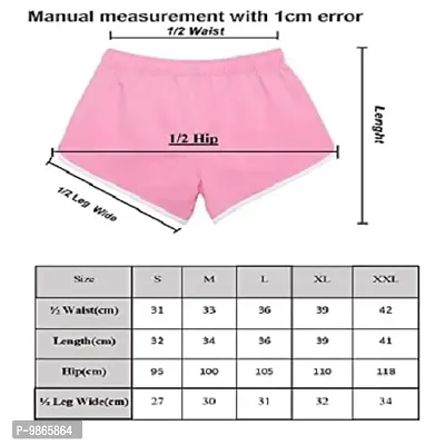 TUSI Women & Girl's Regular Viscose Printed Cotton Shorts (S, Pink)-thumb3