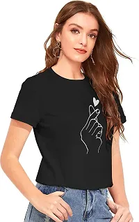 Women Cotton Graphic Print Regular Fit Stylish Tshirt-thumb3