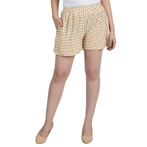 TUSI Women & Girl's Regular Viscose Printed Cotton Shorts