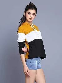 Piku Fashion Women's Hoodie Full Sleeves Cotton Blend Stylish T-Shirt-thumb1