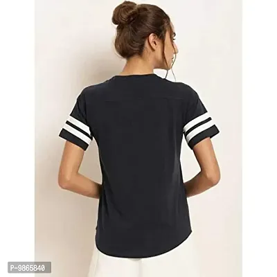 FASHIONARI Women's Cotton Trendy Stylish T-Shirt (Black, Large)-thumb4