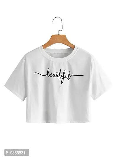 The Lion's Share Casual Beautiful Printed Cotton Womens Crop Top(S) - 5-thumb0