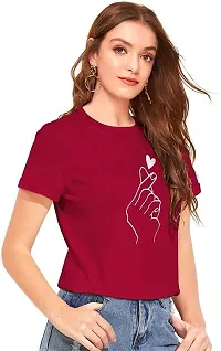 Women Cotton Graphic Print Regular Fit Stylish Tshirt-thumb2