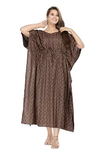 shreemeera Rayon Coffee Kaftan Kurti/Dress for Women (Brown)-thumb1