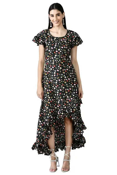PREEGO Women Floral Printed A-Line Maxi Dress