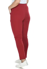 PREEGO Women's Solid Rib Cotton Stretchable Slim Fit Jeggings-thumb1