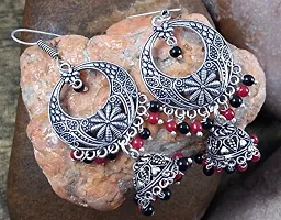 My Jewels Jhumka Earrings For Girls And Women Jhumki Earrings For Girls And Women (Silver Colour)-thumb1