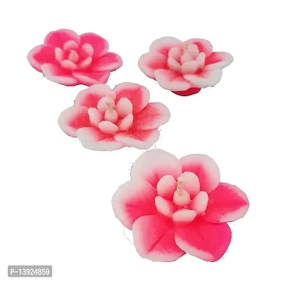 Forty Wings Set of 8 Rose Shape Assorted Colour Floatting Candles Tealight Candles for Diwali Wedding Festival Decoration Items Diwali Lighting for Home Decore-thumb5