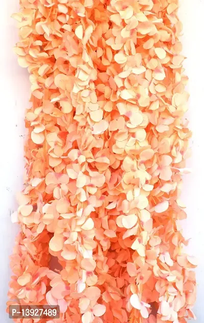 Forty Wings 10 Pcs Jasmine Pink Satain Less Flowers Garlands for Wedding Party Outdoor Garden Office Home Bedroom Wall Navratra Festival Decor-thumb0