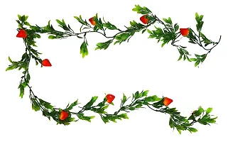 URVI Creation Set of 10 Artificial Strawberry Green Garlands for Diwali,Christmas,Events,Home Decoration-thumb2
