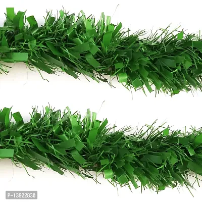 Urvi Creations 2 Pcs Green Colour Christmas Garland for Home Decoration Xmas Garland Green Colour