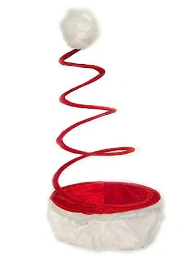 Masti Zone URVI Creations 1 Pcs Spring Funny Christmas Santa Claus Hat/Santa Claus Cap Merry Christmas Hat Cap for Christmas/Xmas Party Celebration