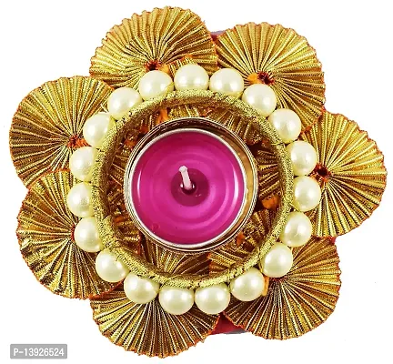 Forty Wings 1 Pcs Designer Flower Gel Candles for Diwali Home Decor - Multi Color-thumb2