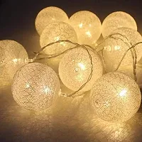 Urvi Creations Fancy Ball LED String Fairy Lights for Decoration Diwali Christmas - Amber Colour-thumb1