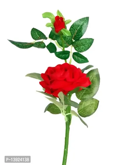 Forty Wings Artificial Red Rose Flower Stick Gift for Valentines Day Rose Day Propose Day Gift for Girlfriend Boyfriend