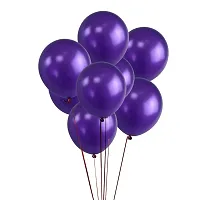 Masti Zone Pack of 100 12 inch Matallic Latex Balloons for Decoration (Purple)-thumb4