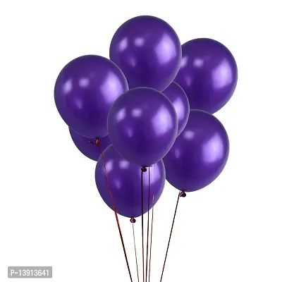 Masti Zone Pack of 100 12 inch Matallic Latex Balloons for Decoration (Purple)-thumb5