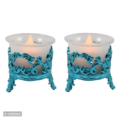 URVI Creation Set of 2Tealight Candle Holder for Decoration-thumb0