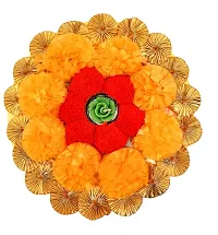 Forty Wings 5 Pcs Flower Gottawork Mat Rangoli Set Decorative Diya Tealight Candle Holder Diwali Pooja Diya Candle Diwali Lighting for Diwali Wedding Festival Decoration Items and Diwali Gift Set-thumb2