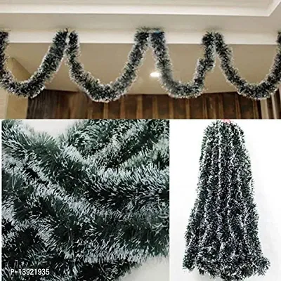 Urvi Creations 2 Pcs Artificial Snow Effect Green Colour Merry Christmas Strings, Garlands for X mas Christmas Tree Decoratio and Decore-thumb4