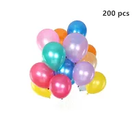 Masti Zone Pack of 100 12 inch Matallic Latex Balloons for Decoration (Multi Colour)-thumb1