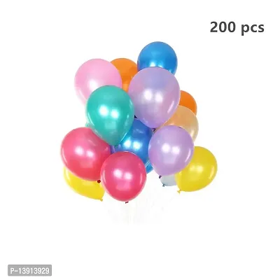 Masti Zone Pack of 100 12 inch Matallic Latex Balloons for Decoration (Multi Colour)-thumb2